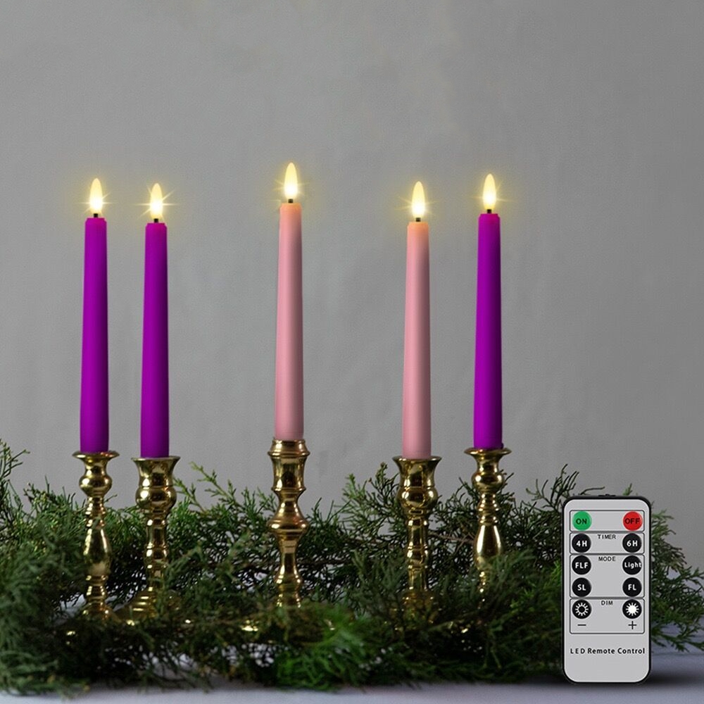 Candle Wick - 8-дюймовая мерцающая светодиодная свеча на батарейках