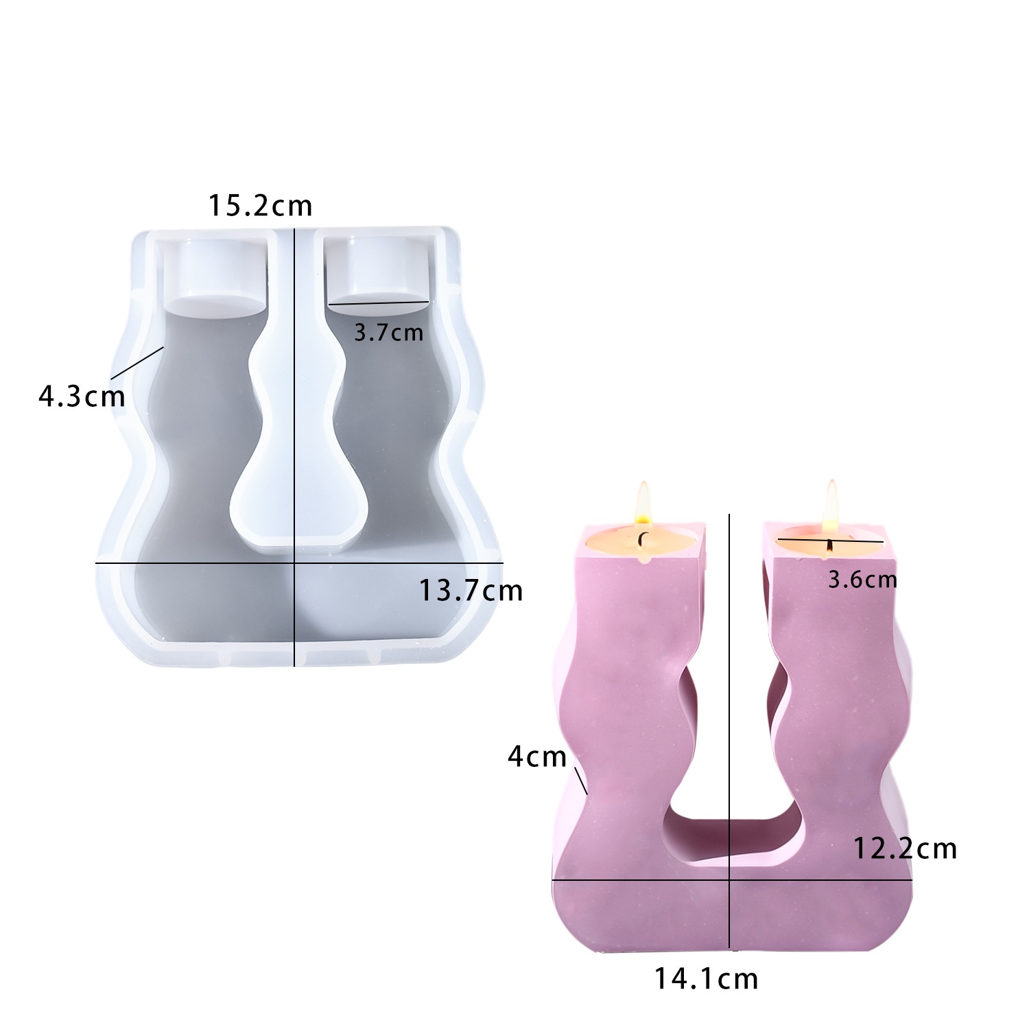 Candle Molds - Силиконовая форма для изготовления подсвечников из