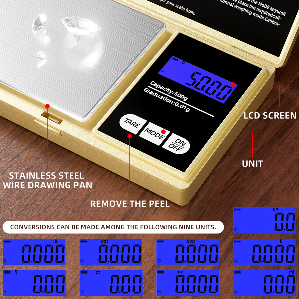 Золотистые компактные механиче – обзор и цена Candle Wax Scale